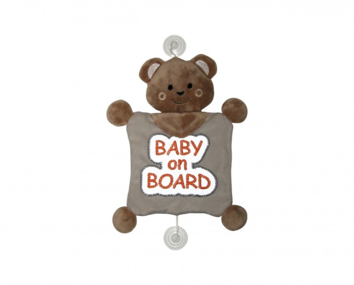 Semn reflectorizant Baby on Board BabyJem, rosu