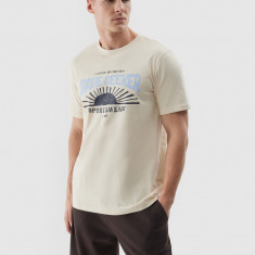 Tricou cu imprimeu pentru bărbați - bej