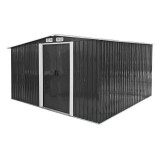 Cumpara ieftin Magazie Gradina XXL DEMA 328x314x188cm, Metal Galvanizat, Antracit/Alb, Depozitare Unelte, Biciclete