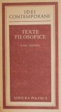 Texte filosofice alese - Karl Jaspers - Carte de filosofie