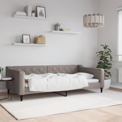 Gossi cadru de pat, gri taupe, 100 x 200 cm, material textil foto