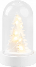 MagicHome Decorațiuni de Crăciun, brad alb &amp;icirc;n cupolă, LED, alb cald, interior, 5,5x9 cm foto