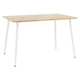 Cumpara ieftin Masa Cuba MDF culoare sonoma - alb 120x80x75cm