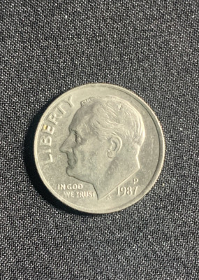 Moneda One Dime 1987 USA foto