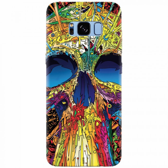 Husa silicon pentru Samsung S8, Abstract Multicolored Skull