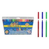 Set Carioci Lavabile Little President, 24 Bucati, Varf Subtire, Multicolor, Peste 3 Ani, Instrumente Desen