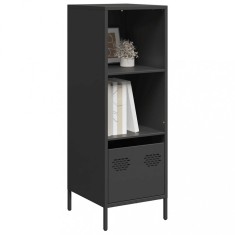 Gossi dulap inalt, negru, 35x39x103,5 cm, otel