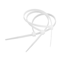 Coliere plastic 2.5 mmx10 cm alb 100buc