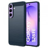 Husa pentru Samsung Galaxy S26 FE / S25 FE, Techsuit, Carbon, Albastra