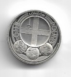 2010 LONDON CITY - ONE POUND - PIEDFORT Silver Proof Coin, Europa, Argint