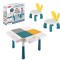 Masa lego multifunctionala 7 in 1 cu doua scaune incluse WePro Store, mod pentru nisip, apa, studiu, depozitare jucarii, diferite activitati, Multicol