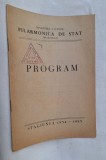 Filarmonica de stat - Program stagiunea 1954 - 1955