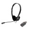 CASTI Spacer, cu fir, standard, utilizare multimedia, call center, microfon pe brat, conectare prin adaptor USB 2.0 sau Jack 3.5 mm x 2, negru, &quot;SPK-2
