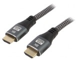 Cablu HDMI 2.1 Textil Negru 1m