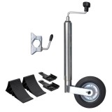 Roata Manevra Remorca vidaXL 48mm, Clema Despicata, Pene Roata, Sarcina 150kg, Otel Galvanizat