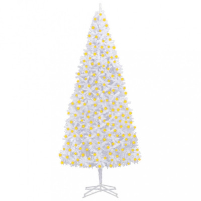 Brad de Crăciun artificial cu LED-uri, alb, 400 cm foto