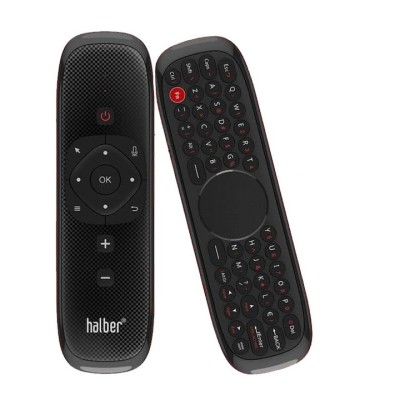 Telecomanda smart cu tastatura full qwerty, Air Mouse, Touch Pad, sistem anti-pierdere, microfon, pentru Android TV, PC, Mac, Proiector, TV box, culoa foto