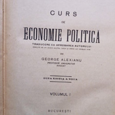 Curs de economie politica, vol. 1