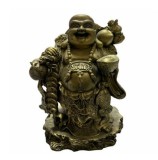 Buddha mare din rasina cu pepite si monede 23,5 cm,Model TT14