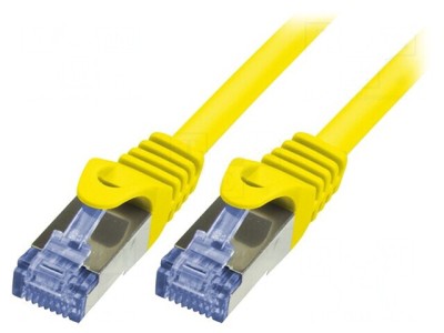 Patch Cord Ethernet S/FTP Cat 6a LSZH Galben 2m foto