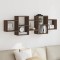 Gossi raft de perete, stejar maro, 129x18x42 cm, lemn prelucrat