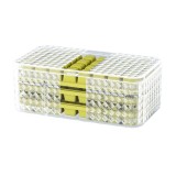 Set pentru Cuburi de Gheață eMazing cu 3 Forme și Caserolă de Depozitare - Verde, 96 de Cuburi