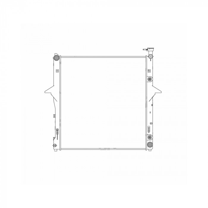 Radiator apa Kia Sorento, 2006-2009 Motor 3,3/3,5 V6, Aluminiu/Plastic Brazat, 618x580x16, SRL,