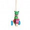 Jucarie de impins din lemn Broscuta 15 cm