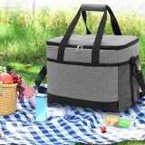 Geanta termoizolanta pentru picnic sau plaja, capacitate 16l, culoare Gri