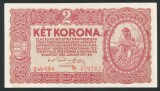 q460 UNGARIA 2 KORONA COROANE 1920 aUNC text in limba romana
