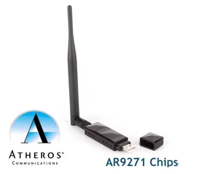 Placa de retea usb wireless cu ant detasabila 5dbi Atheros AR9271 - Kali