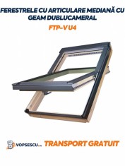 Fereastra cu articulare mediana cu geam dubucameral, Fakro, Model FTP-V U4 foto