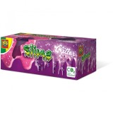 Slime colorat cu sclipici pentru copii, 2 recipiente x 120 gr, SES Creative