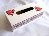 Cutie servetele cu motiv traditional sub forma de model floral, cutie de servetele de hartie 39840, negru