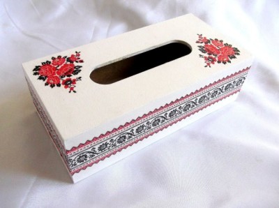 Cutie servetele cu motiv traditional sub forma de model floral, cutie de servetele de hartie 39840 foto