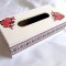 Cutie servetele cu motiv traditional sub forma de model floral, cutie de servetele de hartie 39840
