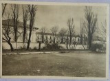 Carte postala, Scoala Centrala de Fete din Bucuresti. Fatada dinspre gradina Icoasnei, perioada interbelica