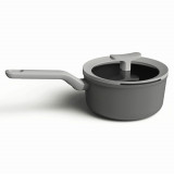 Cratita cu capac saucepan BergHOFF, Leo Shadow, &Oslash;18 cm, 2 L, aluminiu, invelis antiaderent, gri