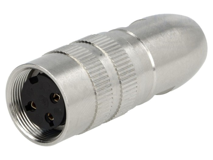 Conector M16 mamă, 3 pini, IP68