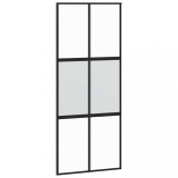 Cumpara ieftin Usa glisanta, negru, 90x205 cm, sticla securizata si aluminiu