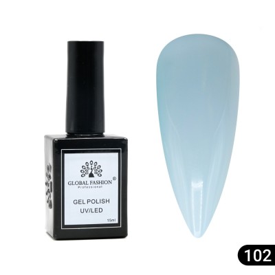Oja semipermanentă Global Fashion, Gel polish&amp;nbsp;Elite Glow 15&amp;nbsp;ml,&amp;nbsp;102 foto