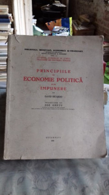 PRINCIPIILE DE ECONOMIE POLITICA SI DE IMPUNERE - DAVID RICARDO foto