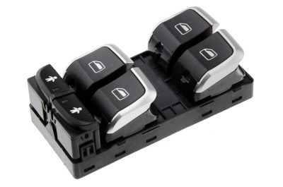 Comutator macara geam Audi A6 2010-, A7 202011-, Q3 2011-, Cromata, NTY EWS-AU-037 foto