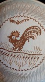 Cocosul de Horezu farfurie ceramică romaneasca