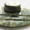 Decoratiune birou - Suport Stilouri + Calimara - Onix / Marmura verde - baroc