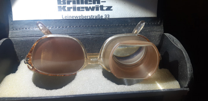 Ochelari cu lupă (dioptrii mari) pentru mecanică fină (ochiul drept) + TOC