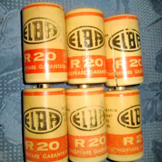 A495-Set 6 baterii ELBA Timisoara plastic deasupra.