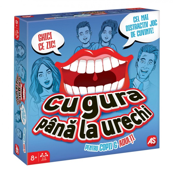Joc de Societate AS, Cu Gura Pana la Urechi, 5 Piese, Multicolor