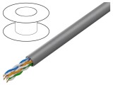 Cablu LANBERG U/UTP 4x2x24AWG Cat 5e PVC gri