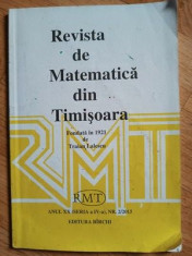 Revista de matematica din Timisoara, anul XX seria a IV-a, nr.2/2015 foto